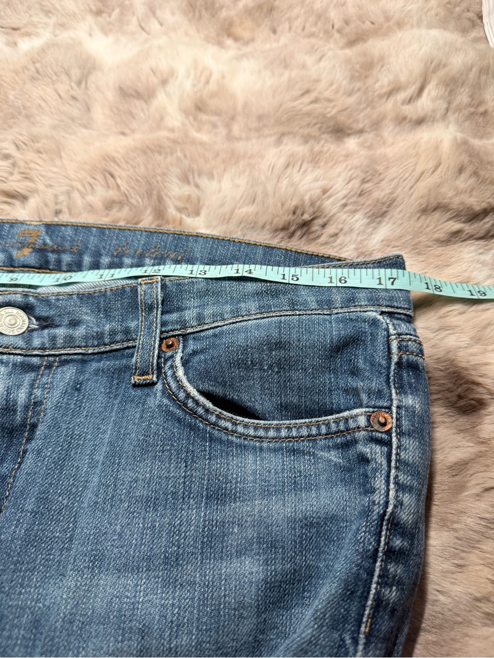7 for all Mankind jeans bootcut Vintage Y2K Made in USA flare Size 32 - Picture 9 of 9